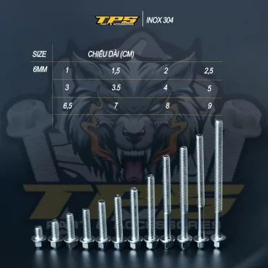 Ốc lốc máy inox 304-V8