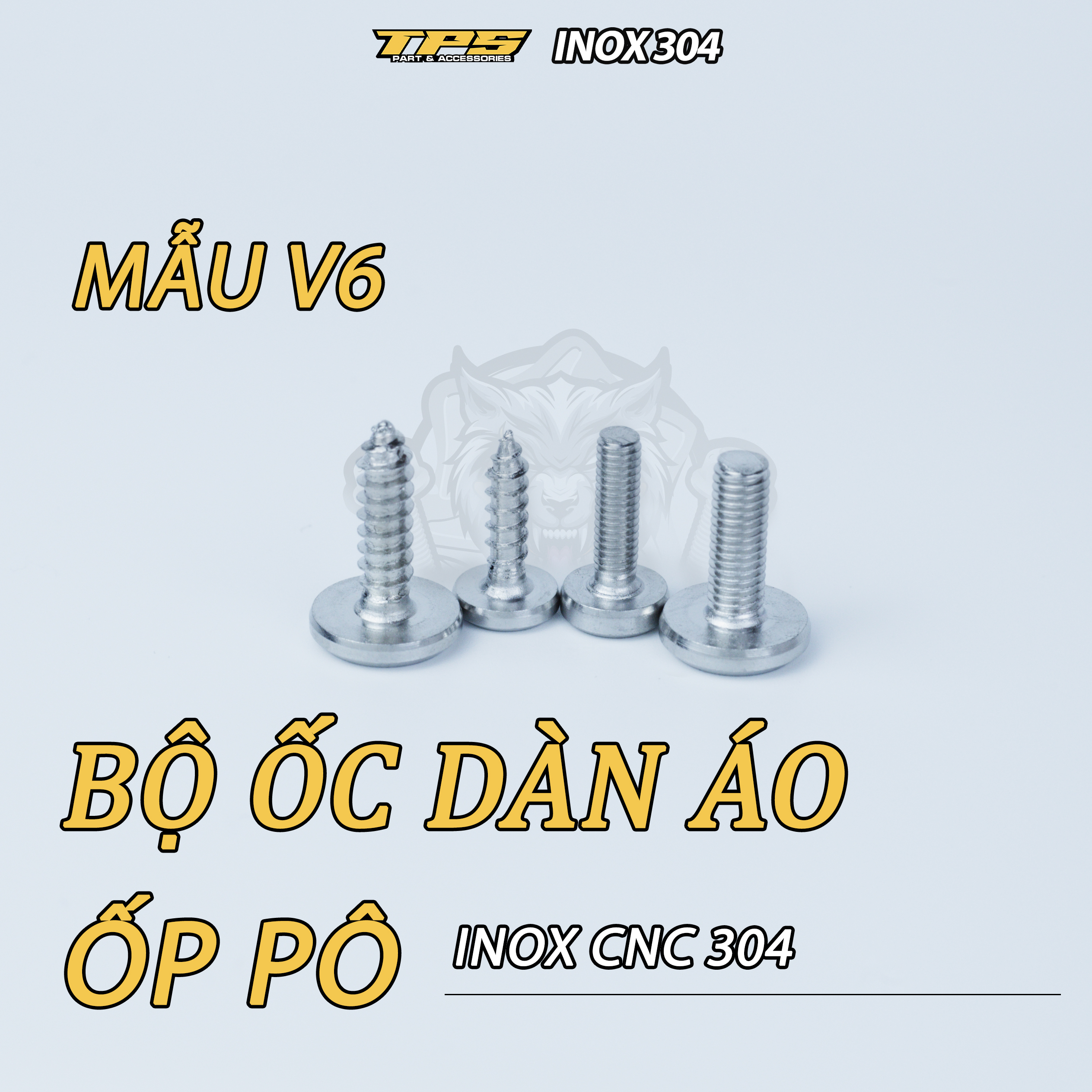 FULL ỐC ÁO INOX 304 -V6